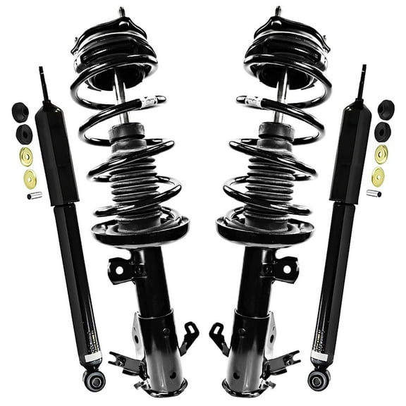 Detroit Axle - Struts Shocks for 2012 Honda Civic, 2 Front Struts with Coil Spring Assembly 2 Rear Shock Absorbers Replacement Suspension Kit