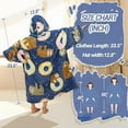 thumbnail image 6 of Wearable Blanket Hoodie for Kids, Sherpa Oversized Sweatshirt Blanket Flannel with Hood Pocket and Sleeves (Sloth), 6 of 7