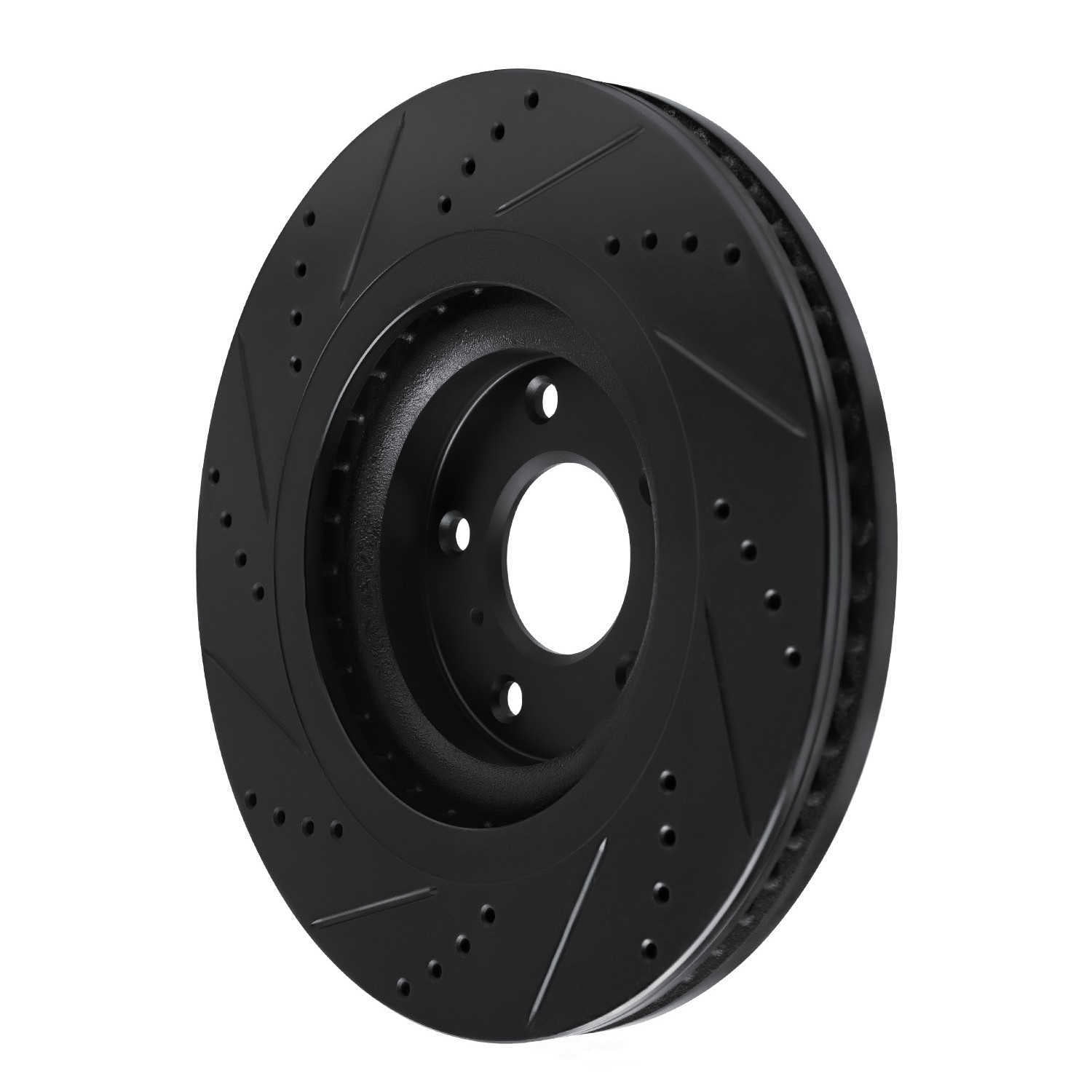 Dynamic Friction Company 633-68018R DFC Brake Rotor - Drilled And Slotted - Black