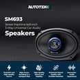 thumbnail image 2 of Autotek 4 Pack Street Machine 6x9 in. 3-Way Car Audio Universal Coaxial Speakers, 2 of 3