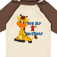 thumbnail image 4 of Inktastic 1st Birthday Giraffe Boys or Girls Long Sleeve Baby Bodysuit, 4 of 5