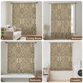 thumbnail image 6 of Traditional Morocco Sheer Curtains 72 Inches Long, Vintage Abstract Geometric Art Brown Light Filering Curtains, Breathable Simi Curtain Privacy Drapes for Living Room Bedroom Window Treatment, 6 of 9