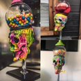 thumbnail image 2 of Skull Candy Dispenser, Halloween Tabletop Decorations, Bubble Gum Machine Color Resin Craft Ornament, 2 of 2