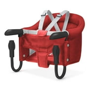 123Hook On High Chair，Fold-Flat Storage and Tight Fixing Clip on High Chair, Portable Baby Feeding Seat, High Chair for Home and Travel (Red)