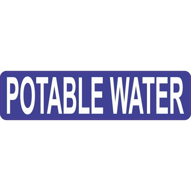 8inx2in Pipe Marker Potable Water Sticker Vinyl Label Sign Decal