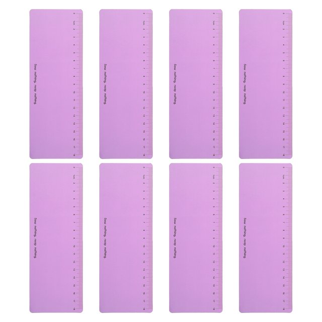 Unique Bargains Bandes de Lecture Guidées Mettre en Évidence la Règle de Suivi de Lecture de Marque-Pages de Superposition Colorée pour la Classe Violet 8pcs