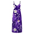 thumbnail image 4 of Viikei Maxi Dresses for Women 2025,Summer Dresses for Women's Print Sleeveless Round Neck Dress Casual Dresses Purple M, 4 of 5