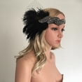 thumbnail image 2 of Minnieouse Vintage Lady Feather Applique Crystal Headband Party Fancy Headpiece Dress Prendas para la parte del cuerpo, 2 of 6