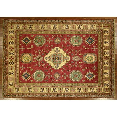 Kazak Collection Rug Bh Sun H6169 8 x 11 ft. Mesa Collection Hand Knotted Wool Red Super Kazak Oriental Area Rug ()