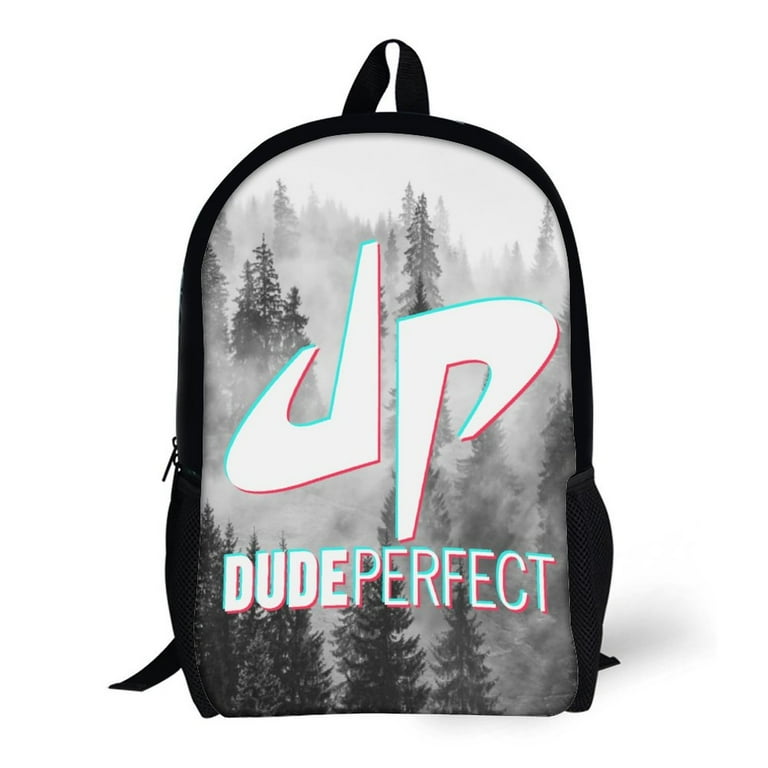 perfect BACKPACK(black×white logo) Dude Perfect Backpack for College 17 Inch Lightweight