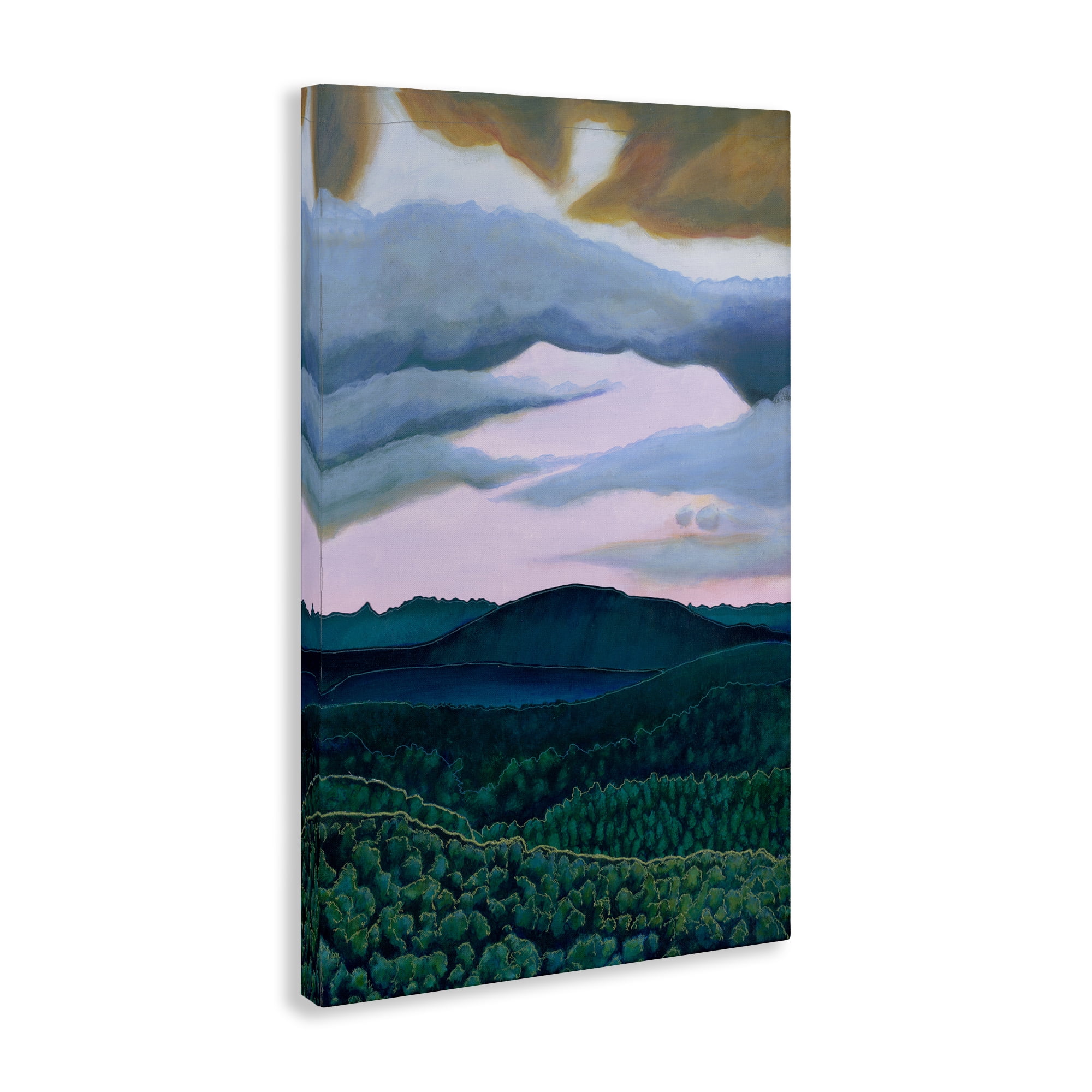 Stupell Industries Mountain Forests From Above Landscape & Nature Painting Wrapped Canvas Art Print Wall Art, 20 x 30