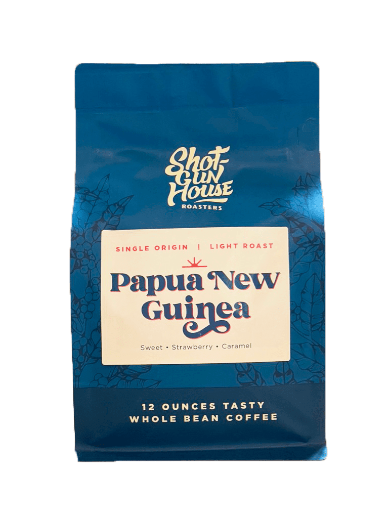 Shotgun Coffee - Papua New Guinea, Whole Bean, Medium Light Roast, 12oz