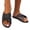 Black, variant on Miluxas Women's Sequin Flat Sandals Metallic Strappy Fashion Fall Sandals