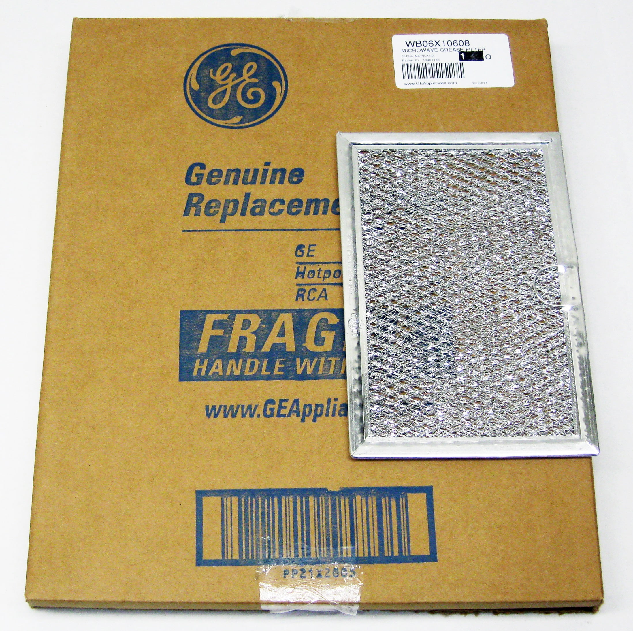 GE Microwave Grease Filter WB06X10608 AP3883312 PS1022452