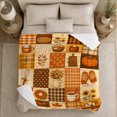 thumbnail image 5 of Harvest Collection Autumn Pumpkin Sunflower Pie, Cozy Festive Scene, Warm Flannel Blanket for Living Room and Family Room, Garden Lovers Thanksgiving Gift, Festive Home Decor, 5 of 9