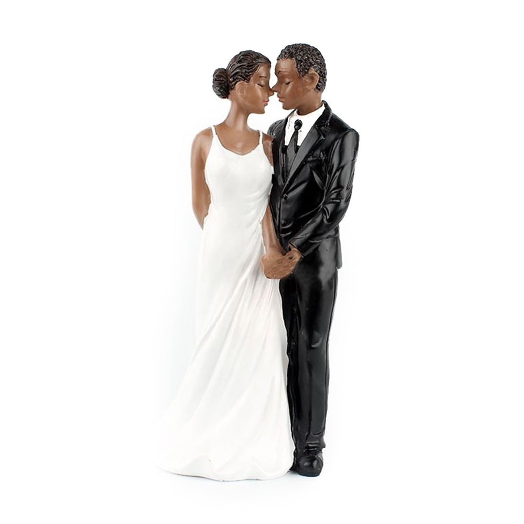 Romantic Resin Wedding Cake Topper Figure Bride & Groom Couple Bridal Decor New 