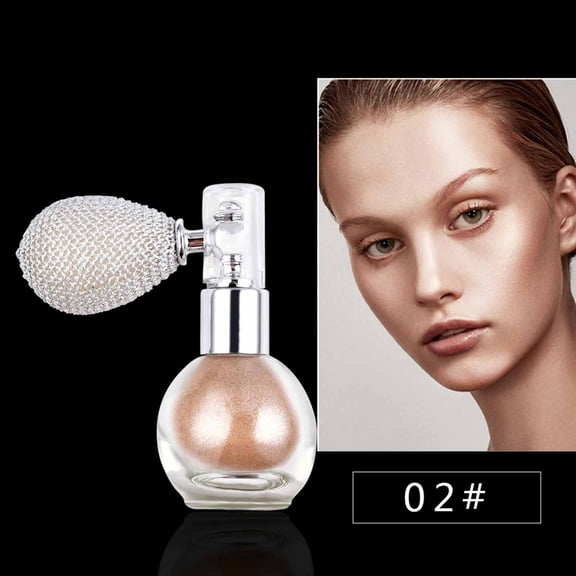 Vadktai Shimmering Spray Powder Sparkle Powder, Body Glitter Face High Gloss Spray Highlighter Loose Powder Makeup Spray for Women Hair Nails Makeup