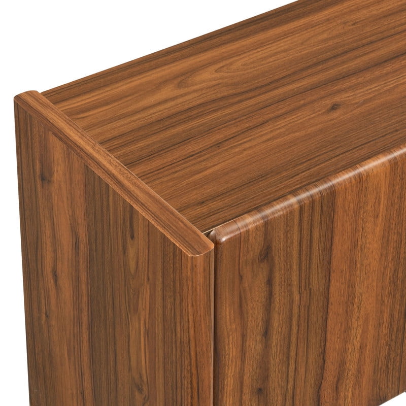 Euroco 59" Sideboard Buffet Cabinet with Storage, Mid Century Modern Sideboard with 4 Doors, Credenza Coffee Bar for Kitchen Living Room,Walnut