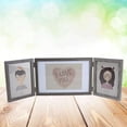 thumbnail image 2 of KAKOWELY Tri-fold Rustic Photo Frame Wooden Picture Photo Frame Desktop Decor for Home Office (Dark Color),19.49"X6.81"X0.59", 2 of 5