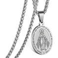 thumbnail image 2 of Virgin Mary Pendant Necklace Protective Religious Amulet Jewelry For Men and Women, 2 of 5