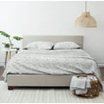 thumbnail image 3 of Noble Linens 4 Piece Pattern Microfiber Bed Sheets Set, Gray Coarse Paisley, King, 3 of 10