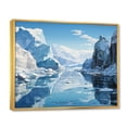 thumbnail image 2 of Designart "Glacier Ice Blue silence I" Landscapes Floater Framed Wall Decor, 2 of 7