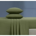 thumbnail image 5 of Brooklyn Loom Essential 100% Cotton Washed Softness 4-Piece Full Sheet Set in Green, Solid Color, OEKO-TEX Certified, 5 of 11