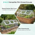 thumbnail image 5 of BPS Mini Greenhouse with 3 Zipper Doors, Portable Garden Greenhouse with Roll-up Zipper Doors, UV-Protected for Indoor Outdoor Plants and Herbs, 9'x3'x3', Transparent, 5 of 8