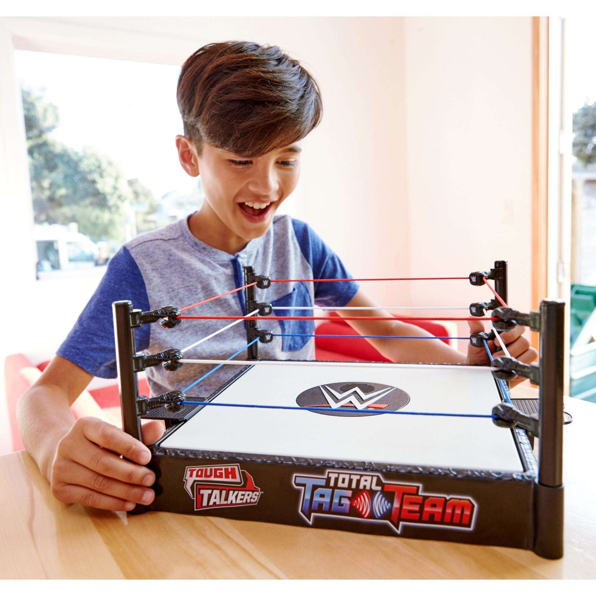 wwe tough talkers total tag team interactive ring playset