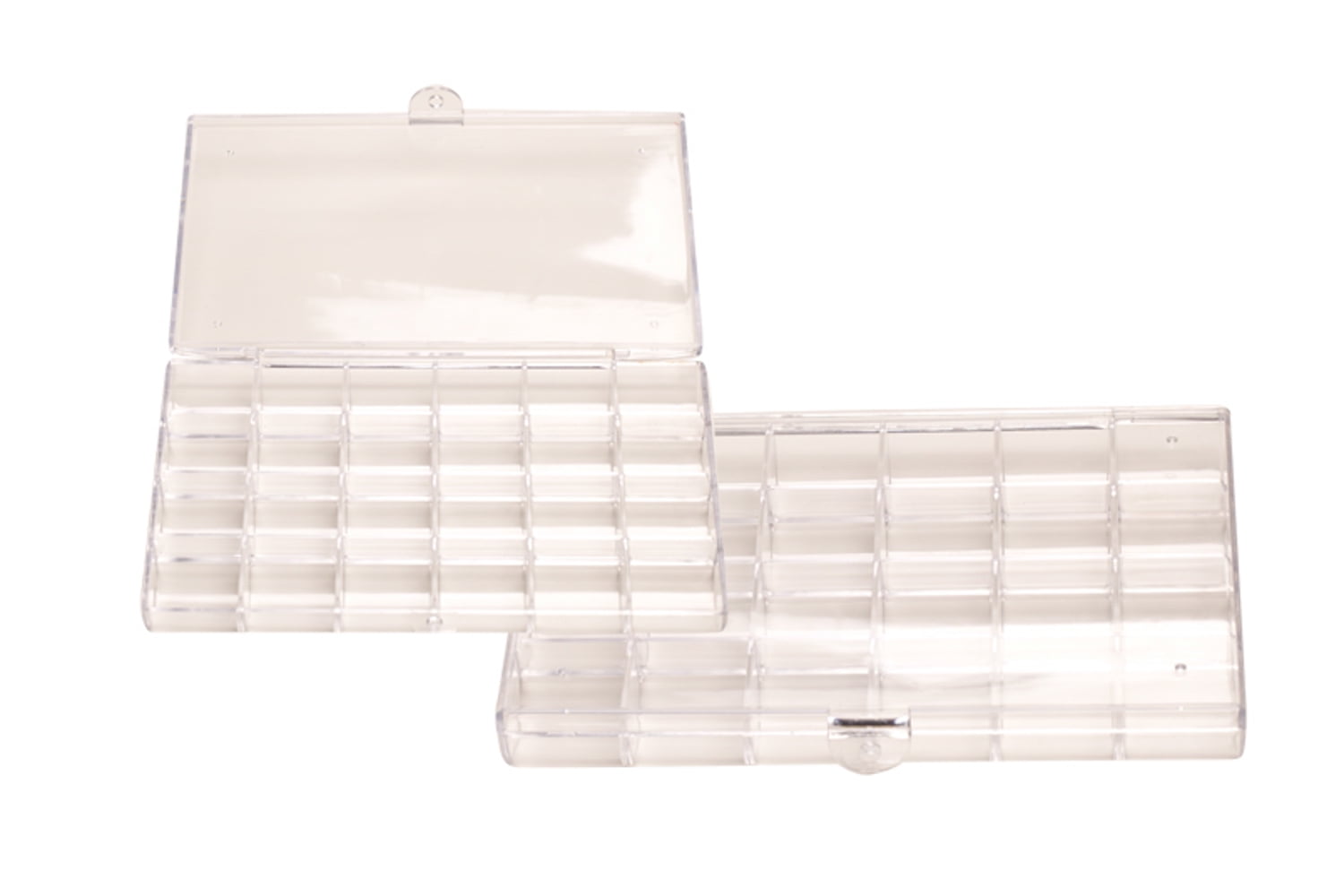 1 Set Portable Organizer 24-Fixed Compartments Clear 