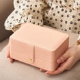 thumbnail image 3 of Jewelry Storage Box PU Leather Big Portable for Jewellery Care jinwen Caja de almacenamiento de joyas, 3 of 8