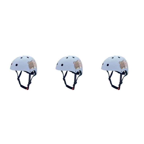 Toystoory Manténgase seguro Casco hueco Actividades al aire libre como ciclismo y patinaje Seguridad Patinaje sobre ruedas Osos azules claros Type1 NO1