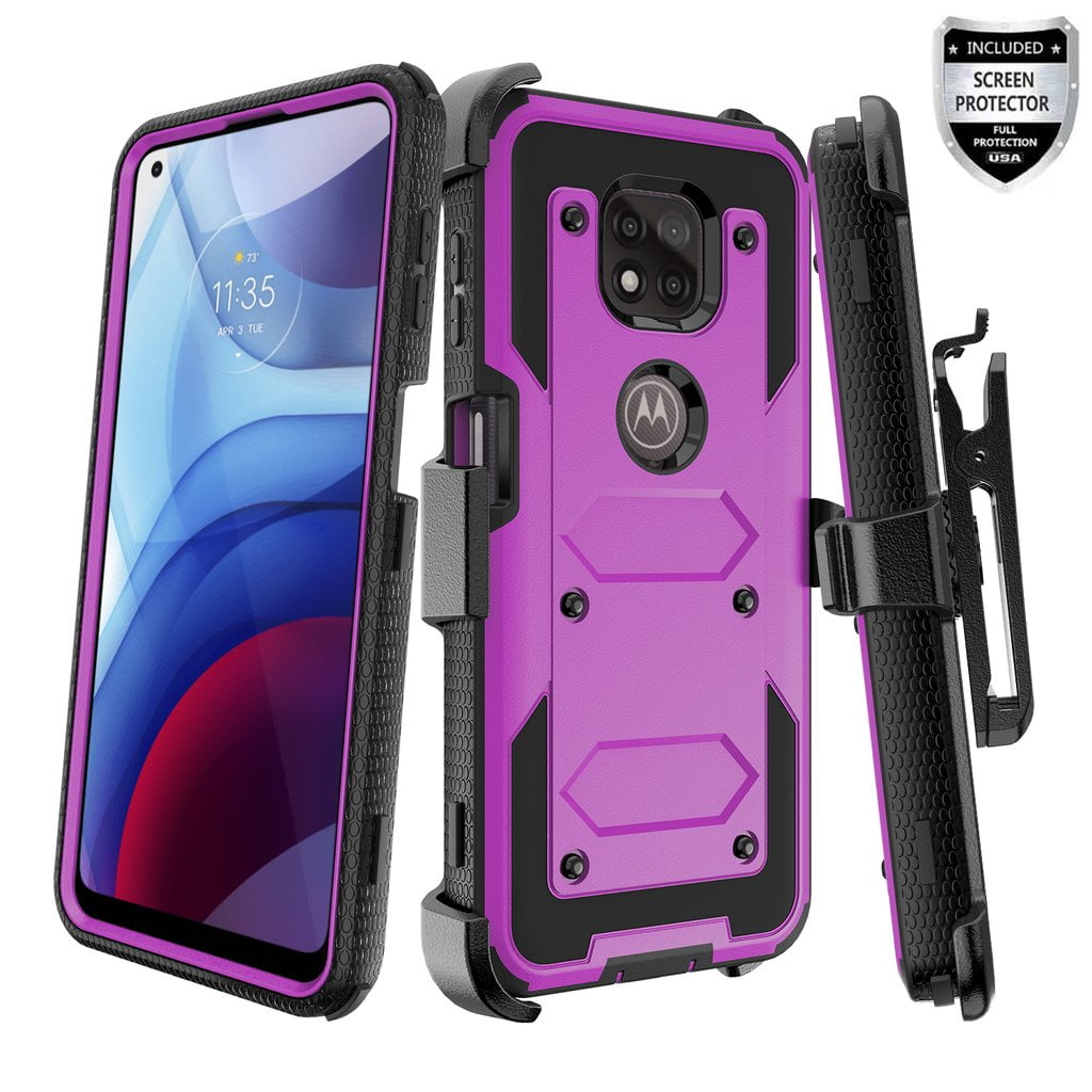 Case for Motorola Moto G Power 2021 Belt Clip Holster Kickstand Shock