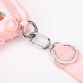thumbnail image 2 of HUISZJ Wristlet Wallet, Pink Strawberry Wallet with Coin Zipper, Pocket Keychain Wristlet Wallet for Work Travel Outdoor, 2 of 6