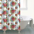 thumbnail image 4 of Pioneer Flower Floral Print Pattern Shower Curtain 84"x72", Bathroom Decorative Shower Curtain Set with 12 Hooks, Waterproof Washable, 4 of 6