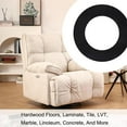 thumbnail image 4 of HUGFEGWE Coussin de Meuble Rond Antidérapant en Caoutchouc pour Fauteuil Inclinable - Tapis de Sol Rond en Caoutchouc pour Fauteuils Inclinables Protège les Planchers de Bois Franc et de Carreaux des Égratignures, pour Fauteuils Inclinables, Chaises Pivotantes, Noir U2536-15609, 4 of 9