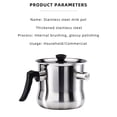 thumbnail image 4 of Grade Stainless Steel Double Wall Milk Cooker With Whistles Port And Heat Resistant Handle Saucepan Boiler Pots, 4 of 8