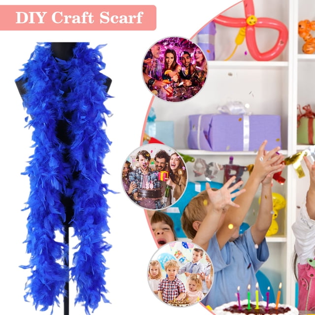 Fancy Dress Bufanda de plumas coloridas Lifeful para manualidades de disfraces (azul real)