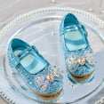 thumbnail image 6 of Ccpelsie Flower Girl Shoes Dress Shoes Toddler Girls Flats Princess Wedding Shoes for Little Big Kids(Sky Blue,13.5), 6 of 9