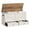 Rustic White and Honey Brown, variant on VASAGLE Storage Chest, Storage Bench with 2 Fabric Drawers, Farmhouse Style, 15.7 x 39.4 x 19.9 Inches, Ebony Black