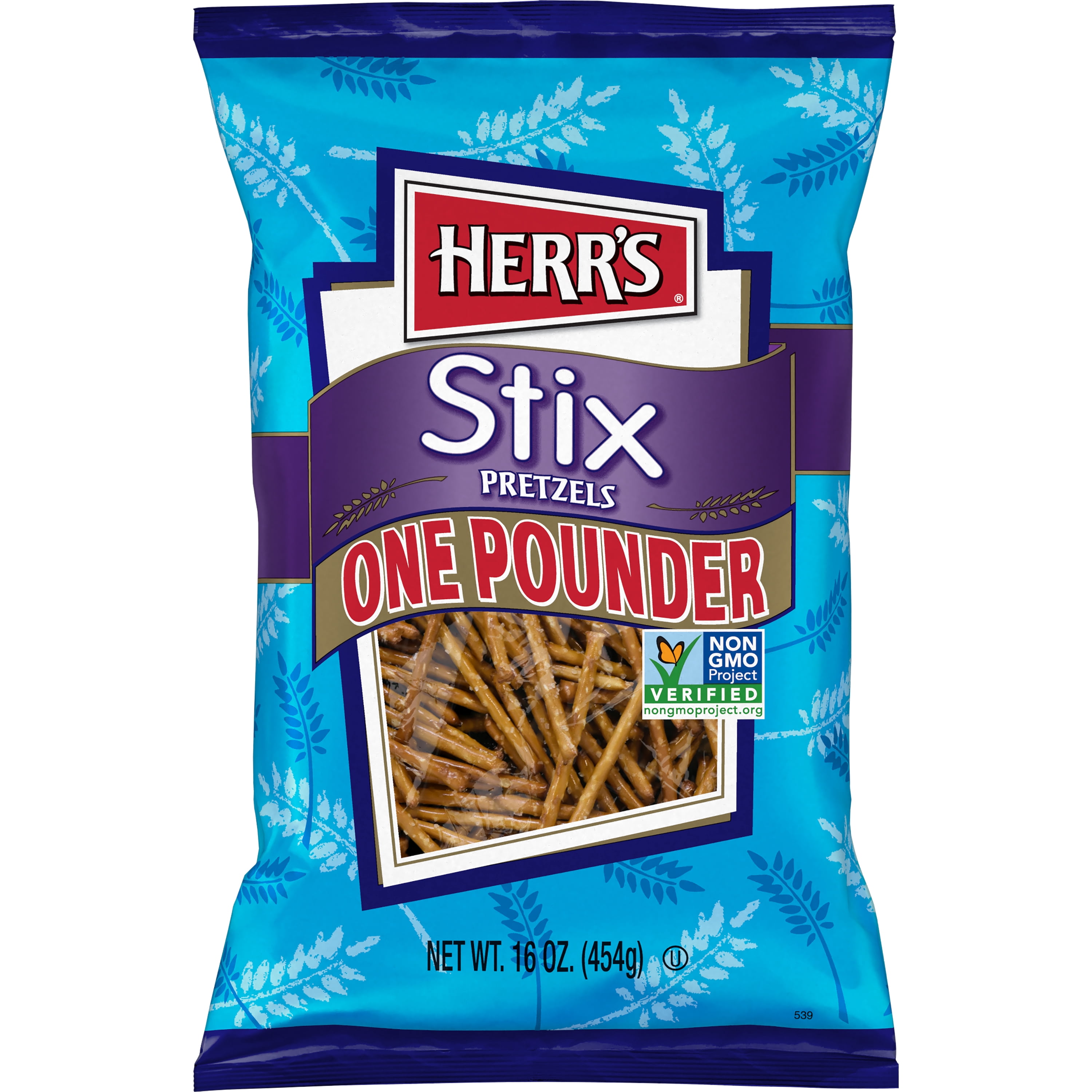 (4 pack) Herr's Cholesterol-Free Stix Pretzels, 16 oz.
