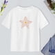 thumbnail image 1 of Tops de manga corta para mujer, camisetas suaves a la moda con estampado de verano, ropa de calle, camisetas con cuello redondo para uso diario, desplazamientos, deportes callejeros Blanco Yinane  Mujer manga corta, 1 of 8