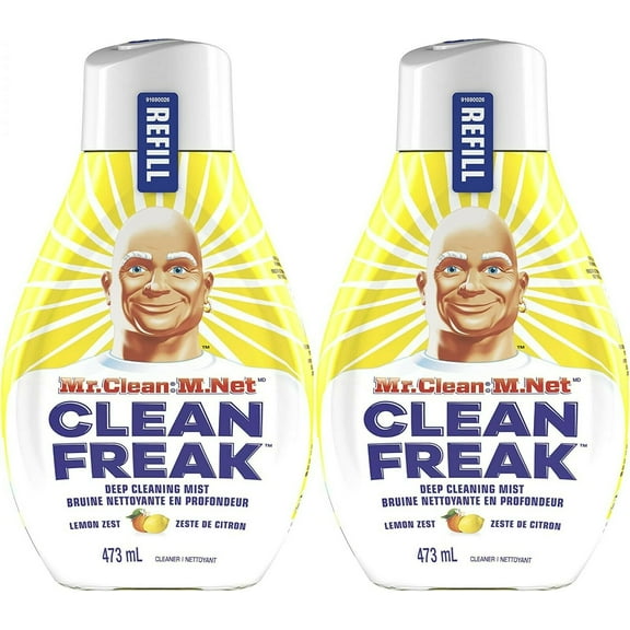 2 Mr. Clean Clean Freak Lemon Zest Deep Cleaning 16 oz Pack of 2 Stainless Steel Cleaners