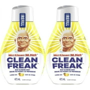 2 Mr. Clean Clean Freak Lemon Zest Deep Cleaning Mist Refill Multi-Surface 16 oz Pack of 2
