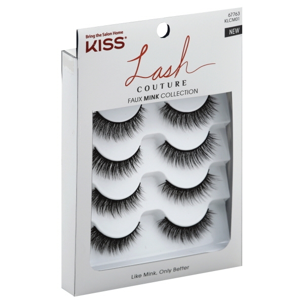 KISS Lash Couture Faux Mink False Eyelashes, Little Black Dress, 4