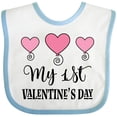 thumbnail image 3 of Inktastic My 1st Valentines Day Girls Heart Girls Baby Bib, 3 of 4