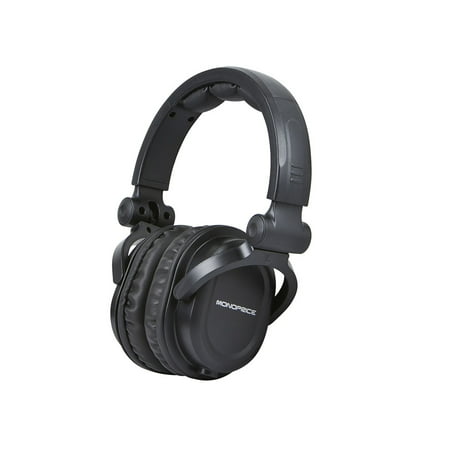 Monoprice Premium Hi-Fi DJ Style Over-the-Ear Pro Headphones With A Single-button Inline