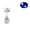 Blue, variant on 1Pc Women Stud Earrings Cubic Zirconia LED Female Square Luminous Stud Earrings for Party