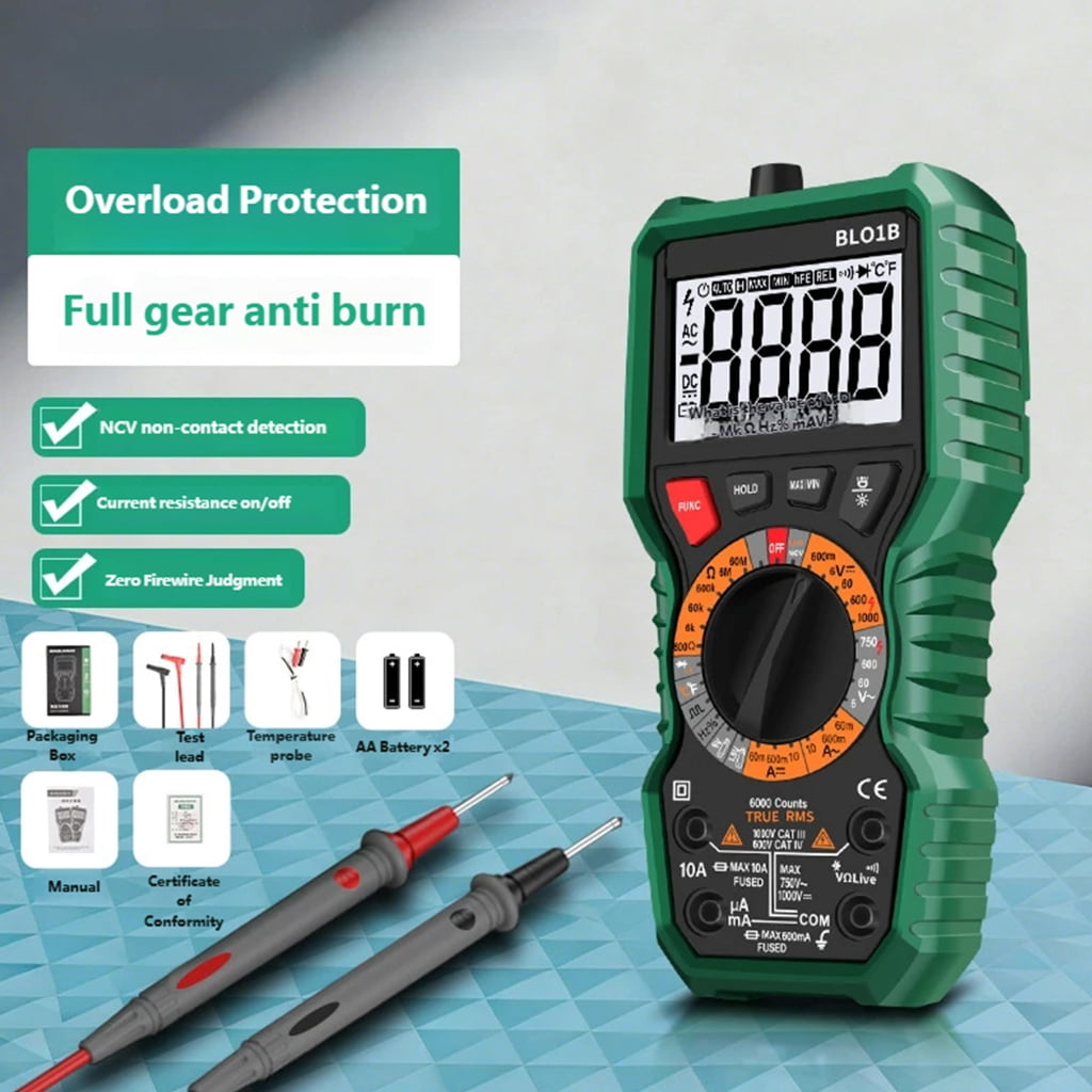 PatungKu Easy Operation Digital Multimeter with Flashlight Data Hold Auto Off Function