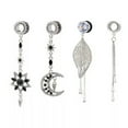 thumbnail image 2 of HOOUN Ear Gauges Plugs Dangle Flesh Moon Sun Tunnels Stretching Jewellery Fashion Gift-Tassel, 2 of 3
